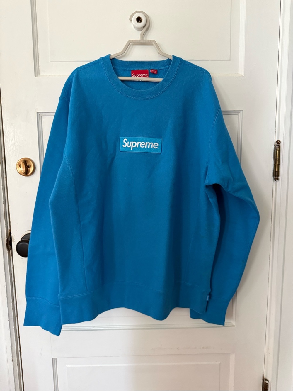 Supreme Blue Box Logo Crewneck Sweatshirt